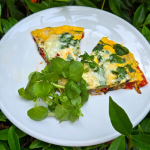 Mushroom and Watercress Frittata