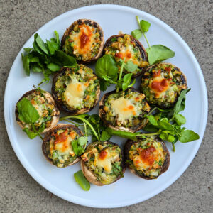 Prawn and Courgette Stuffed Mushrooms