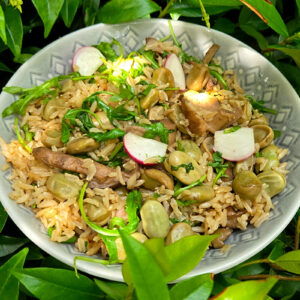 Shiitake, Broad Bean and Rice Salad