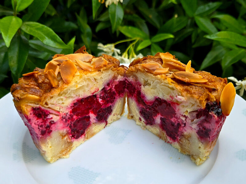 Blackberry and Almond Croissant Pudding