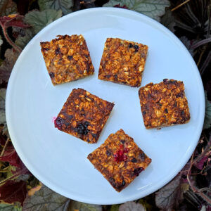 Blackberry and Ginger Oat Slices