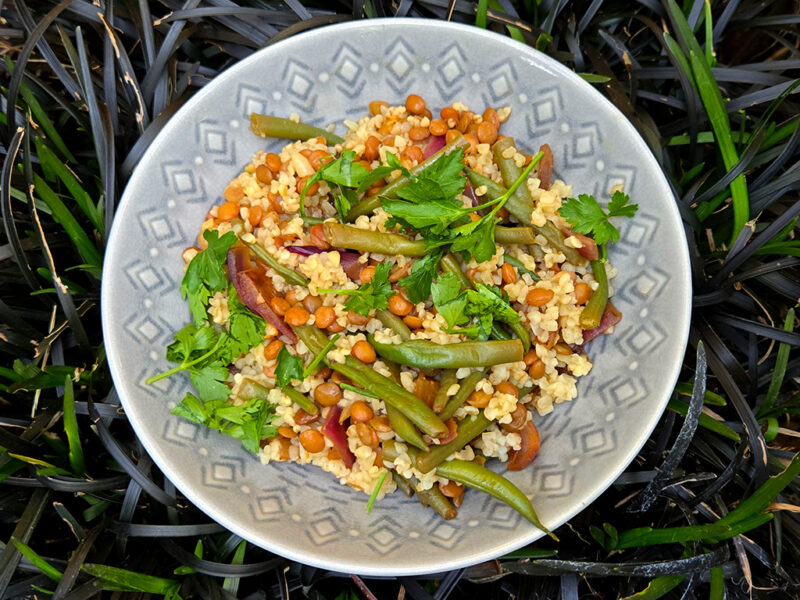 Bulgur, Green Bean and Lentil Salad