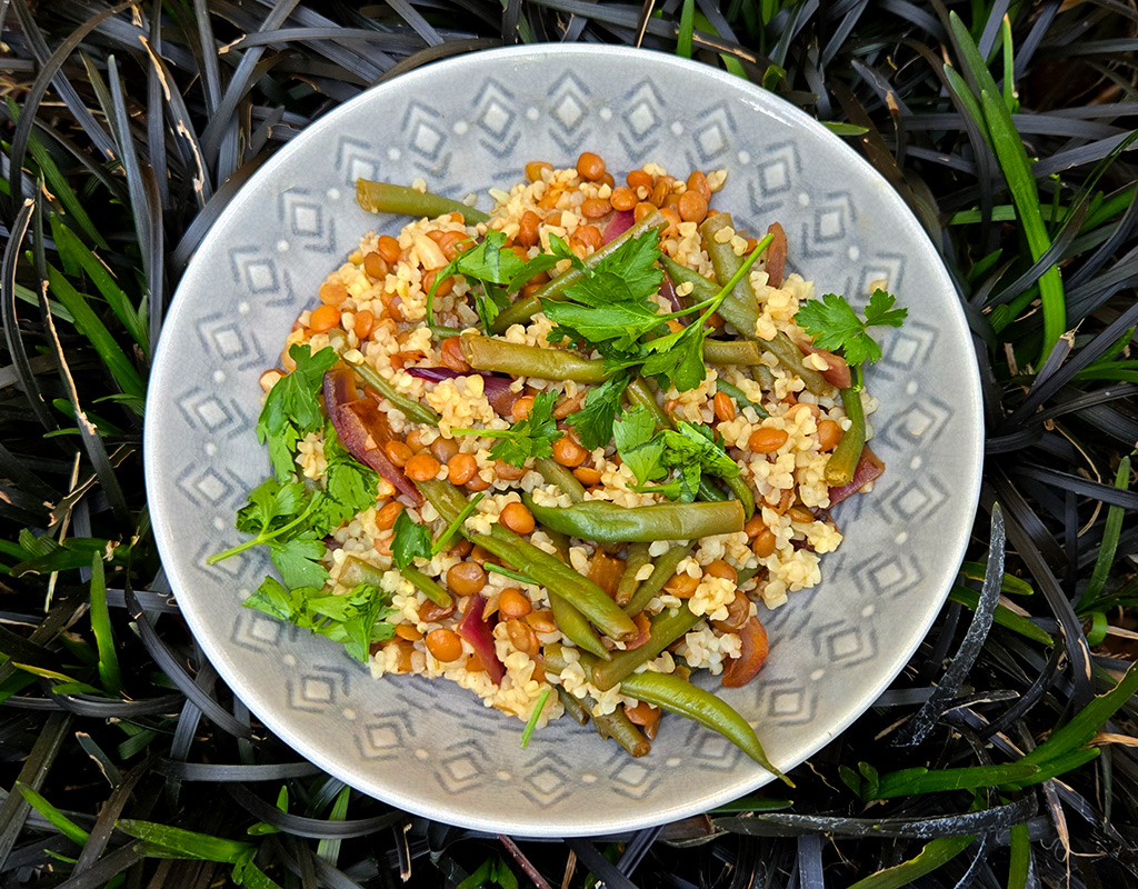 Bulgur, Green Bean and Lentil Salad