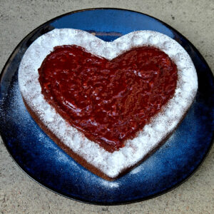 Chocolate and Strawberry Jam Cake