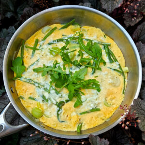 Halloumi and Runner Bean Frittata