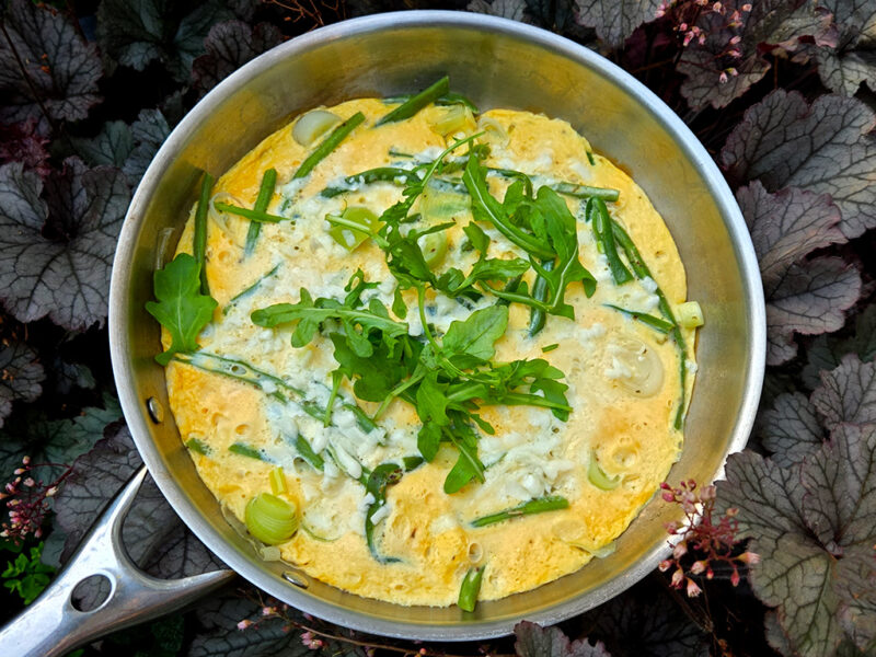 Halloumi and Runner Bean Frittata