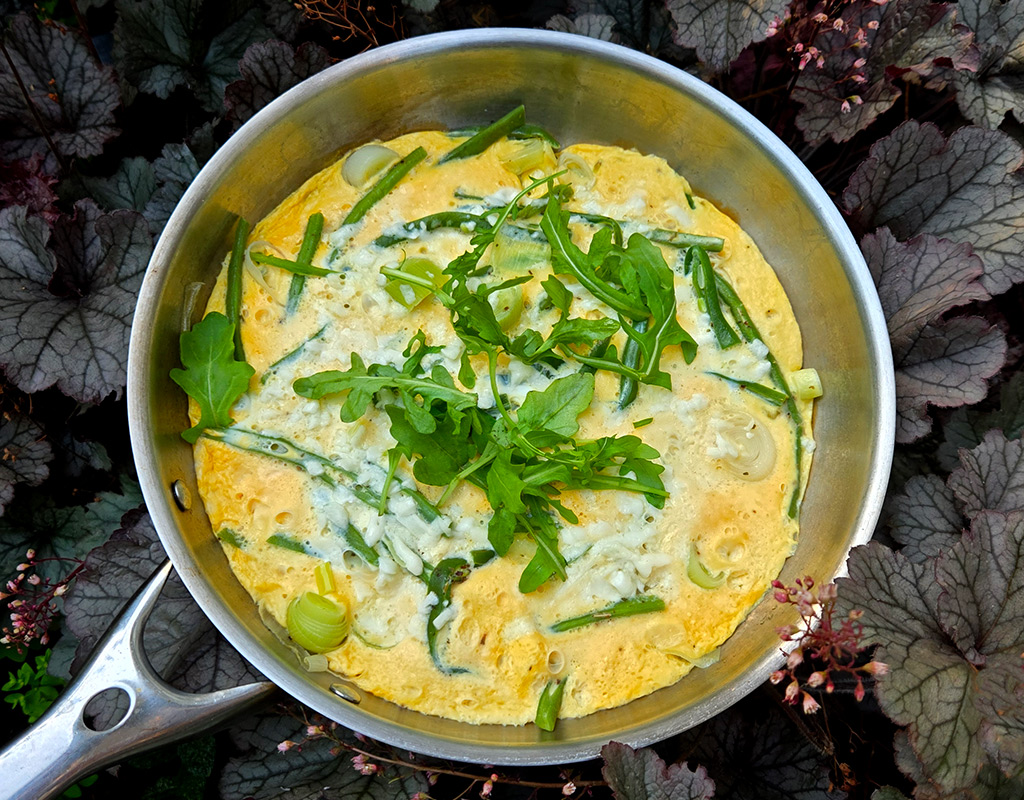 Halloumi and Runner Bean Frittata