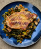 Pork Fillet with Lentils, Mushrooms and Kale