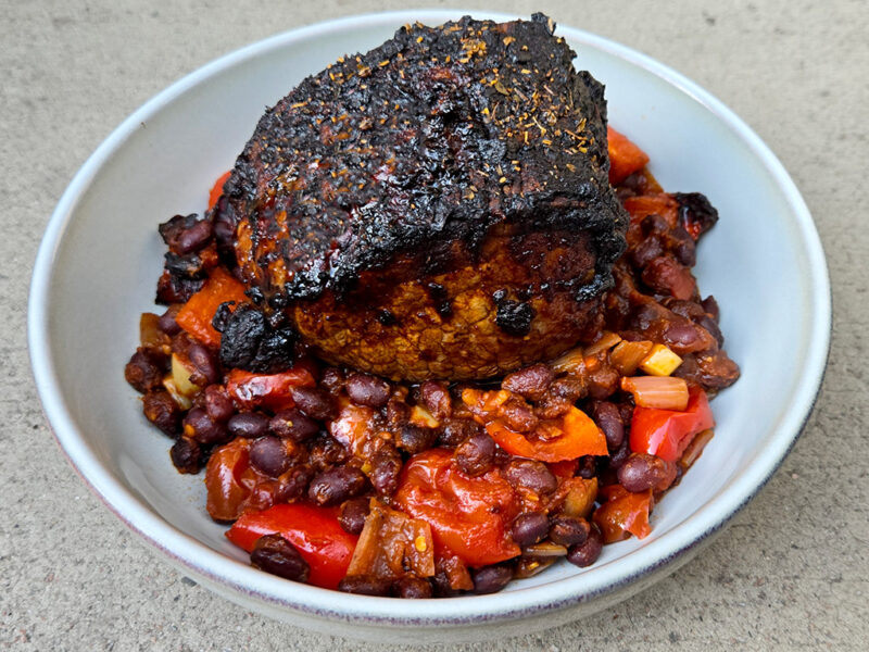 Roast Beef with Chipotle Beans