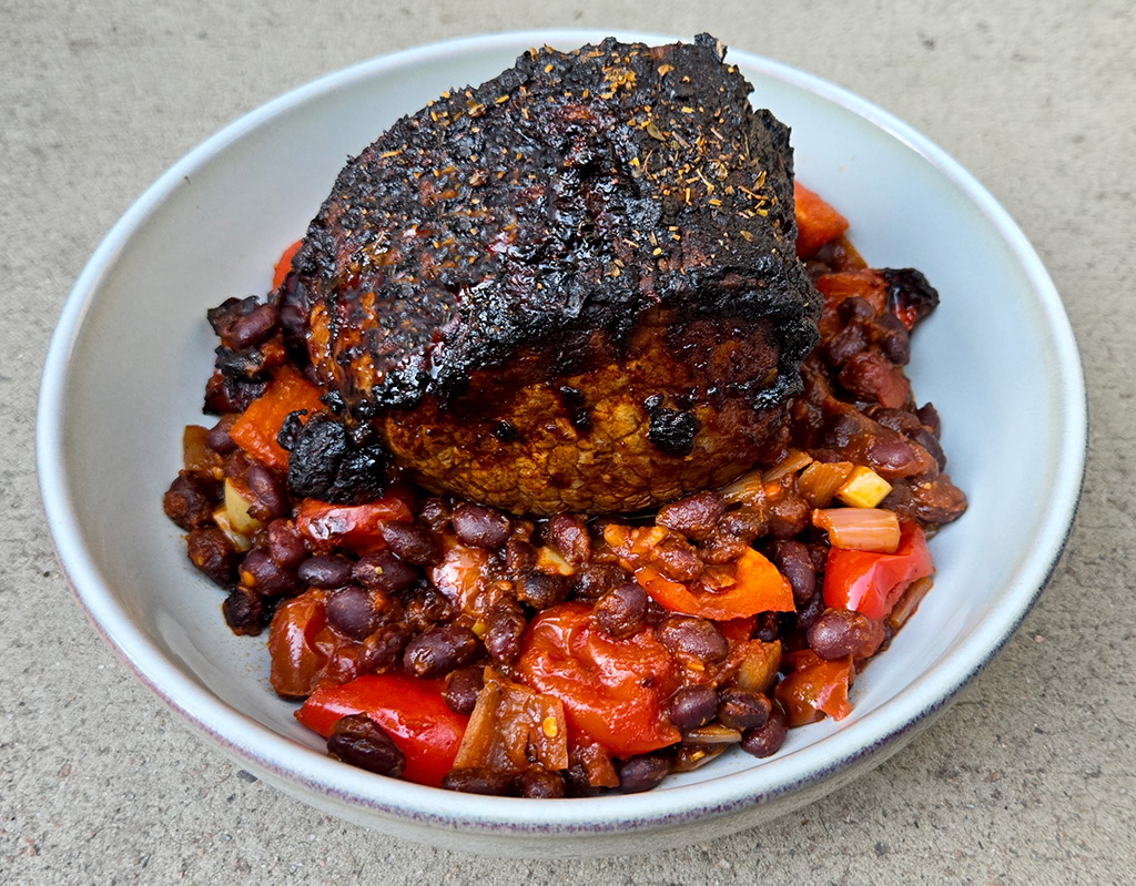 Roast Beef with Chipotle Beans