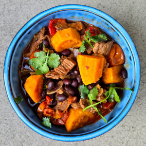 Beef, Black Bean and Sweet Potato Stew