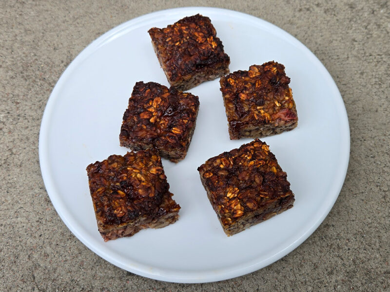 Chocolate and Strawberry Oat Squares