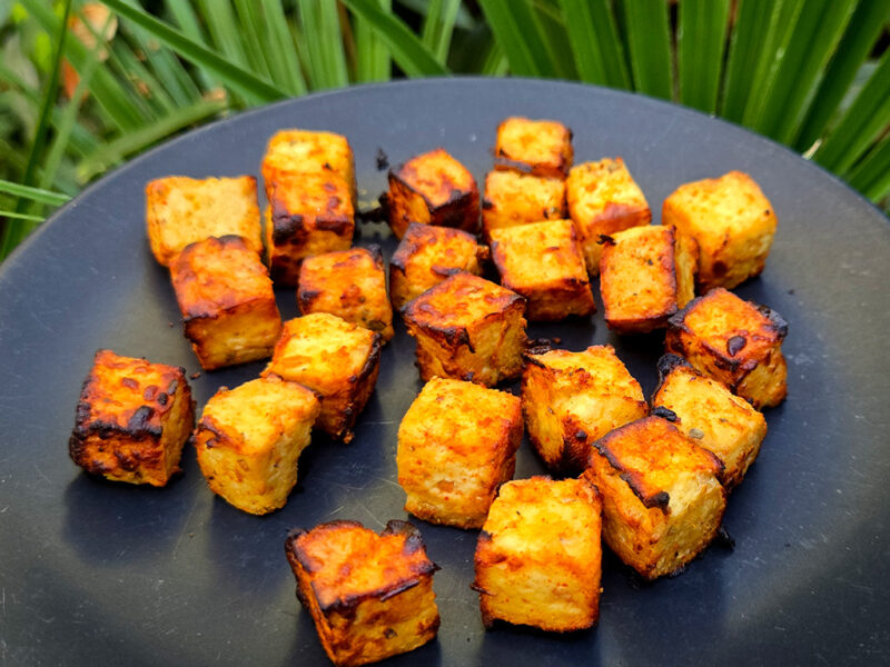 Marinated tofu bites