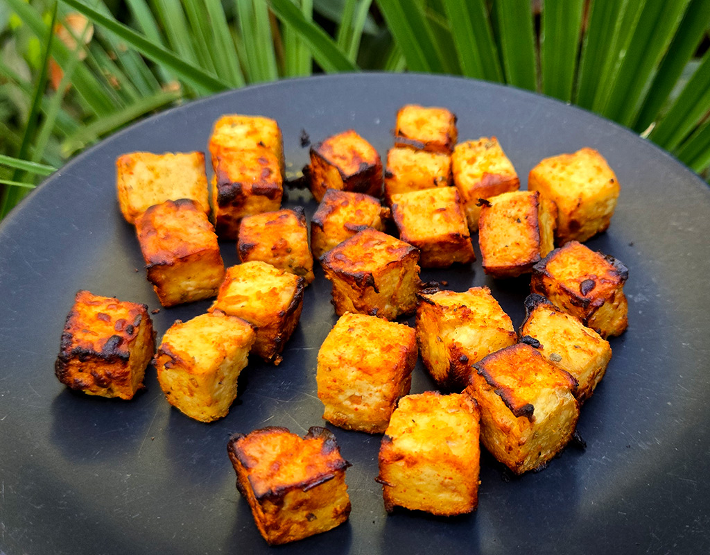 Marinated tofu bites