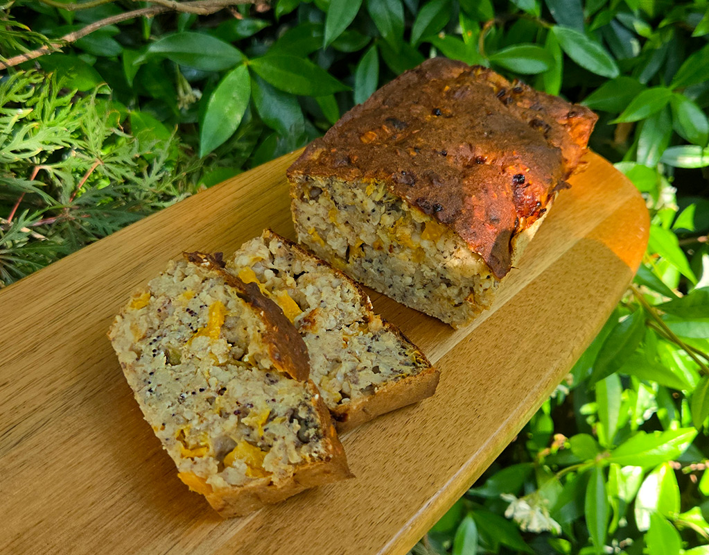 Peach and Poppy Seed Banana Cake